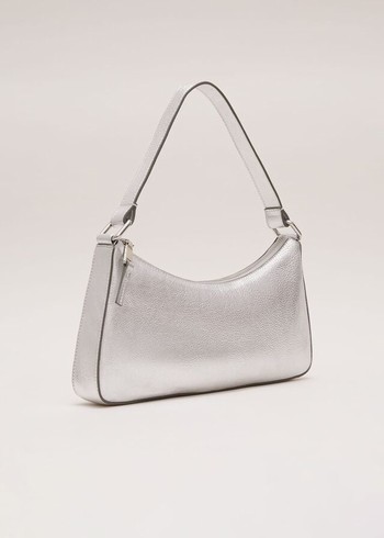 Phase Eight Silver Leather Bags Silver Australia | BX0146925